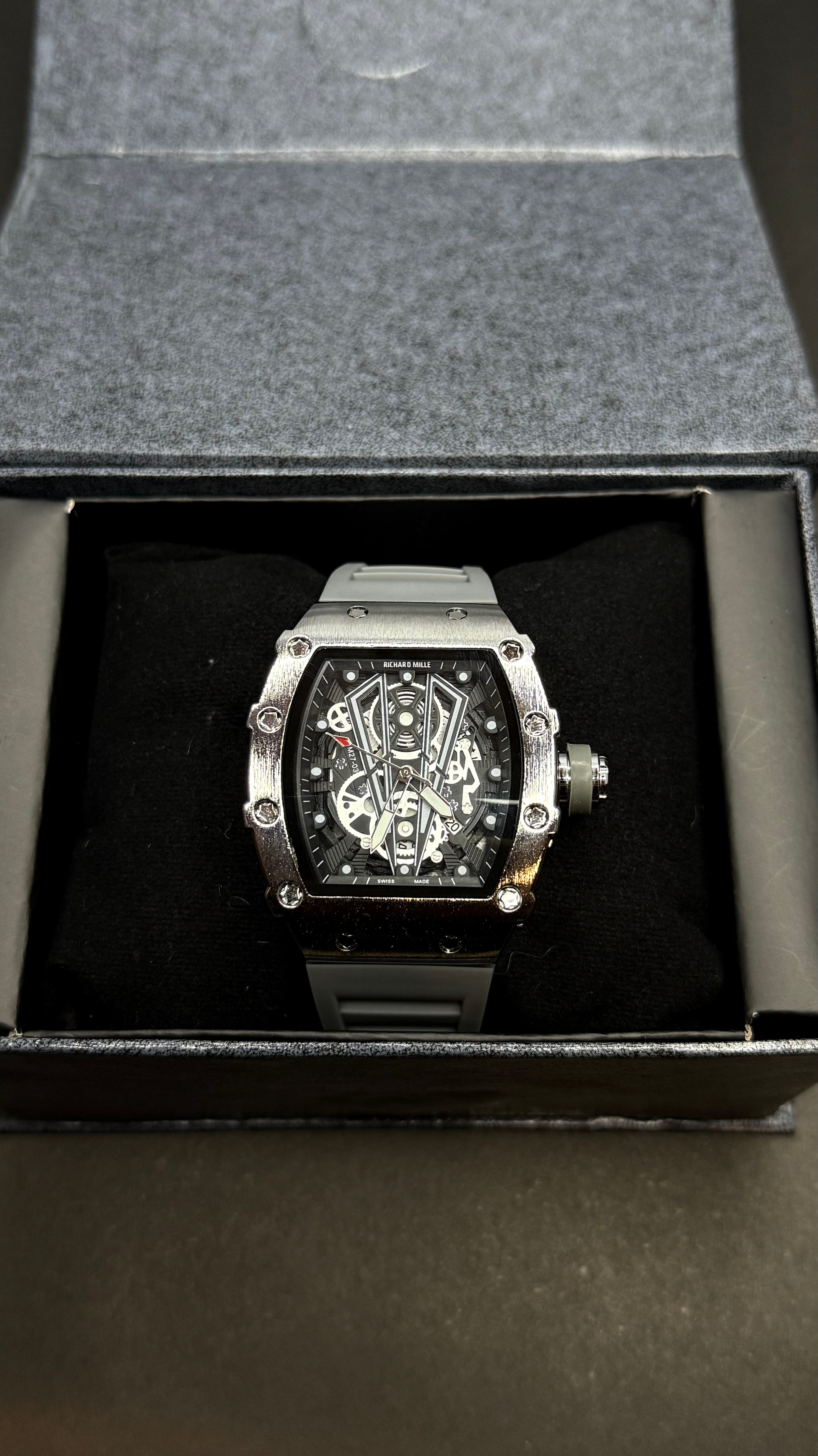 RM 35-01 inspired luxury watch light blue gray arc design sport timepiece Pakistan