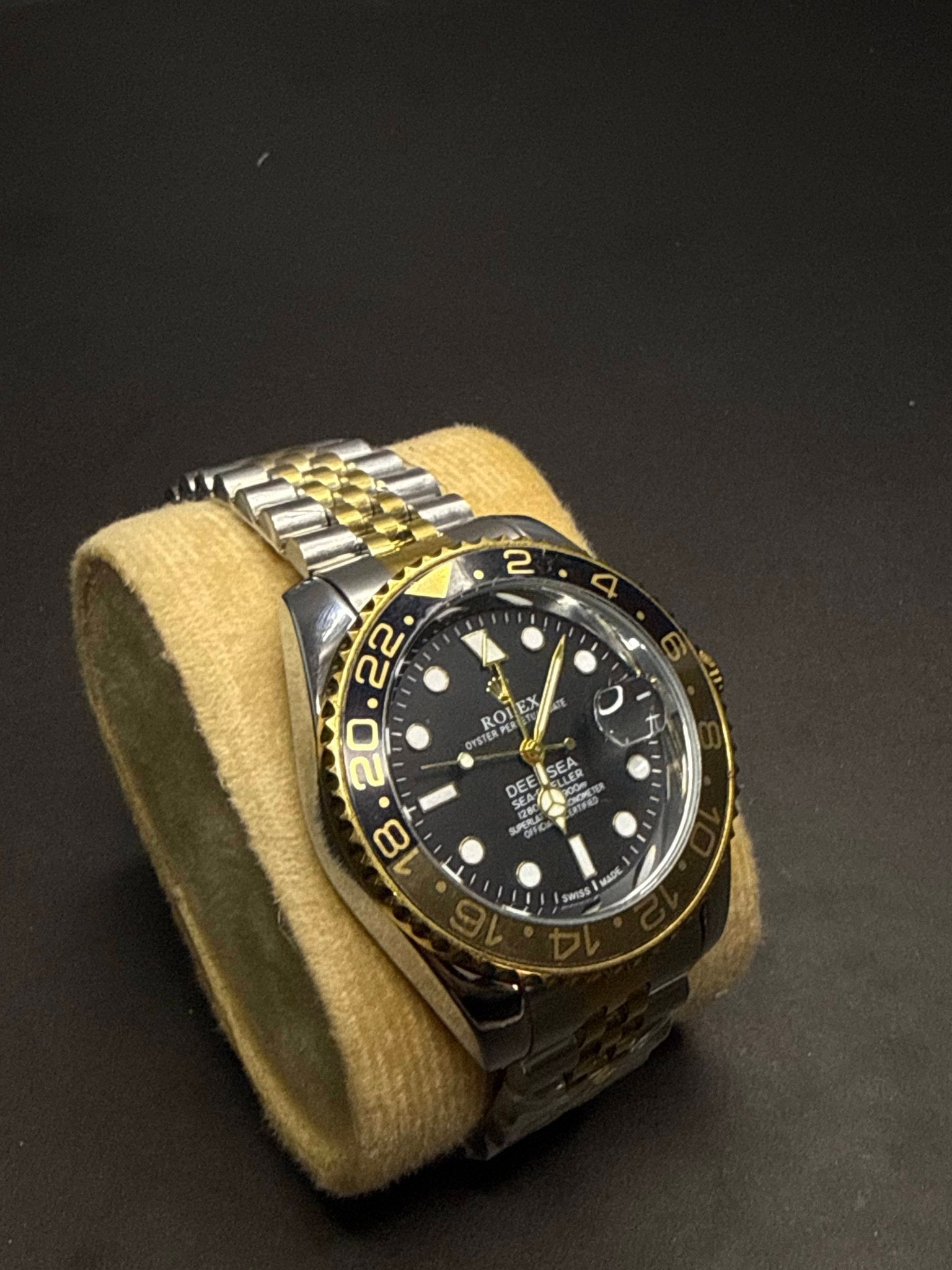 💛🖤 Rolex Deep Sea Silver, Golden & Black Watch – Premium Edition - sheikhstore