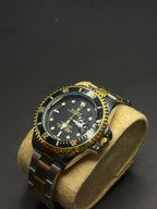 🖤💛🤍 Rolex Submariner Black, Golden & Silver Watch – Premium Edition - sheikhstore