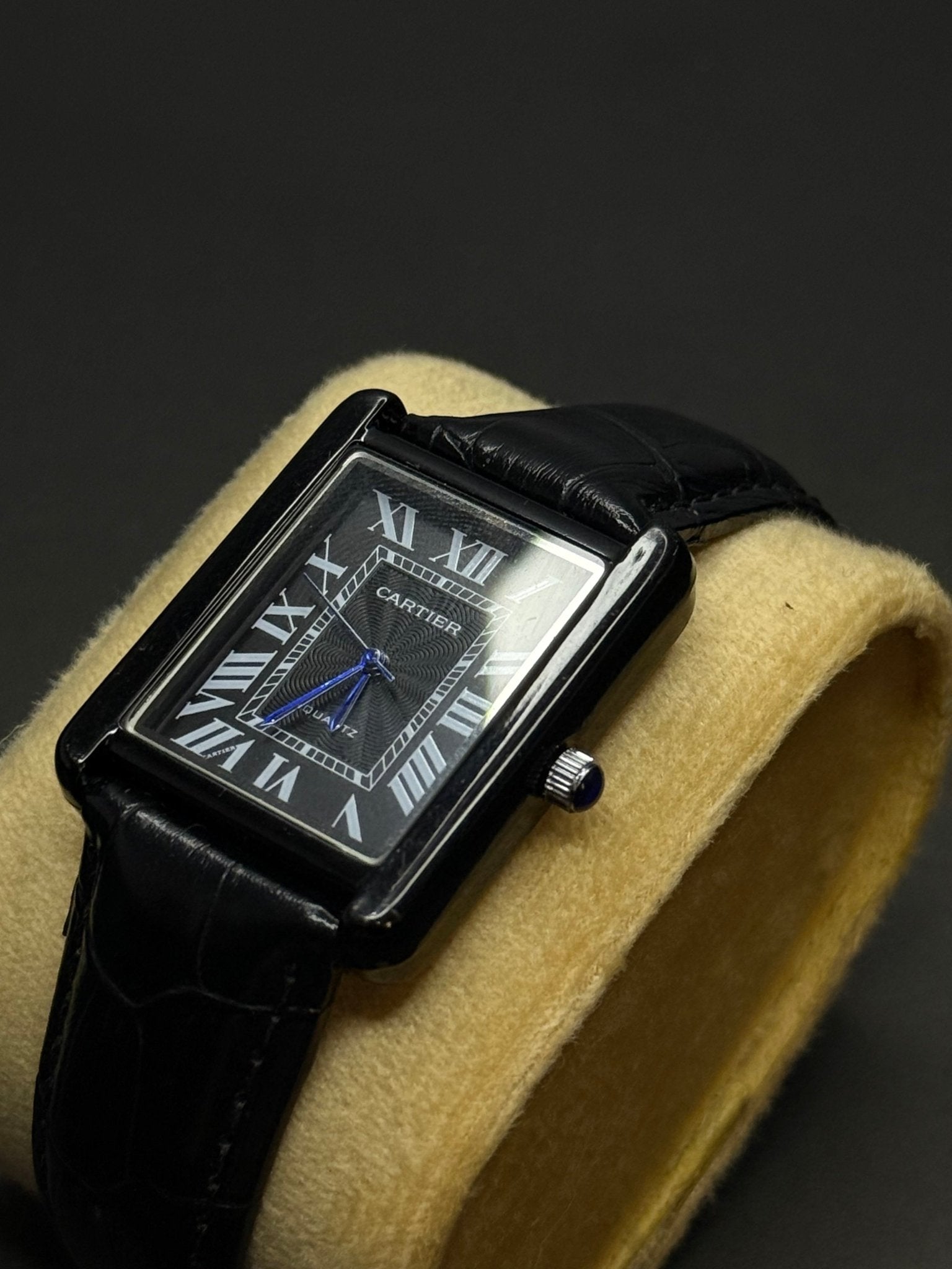 Cartier Black Luxury Watch Leather Straps Old Money – Premium Edition - sheikhstore