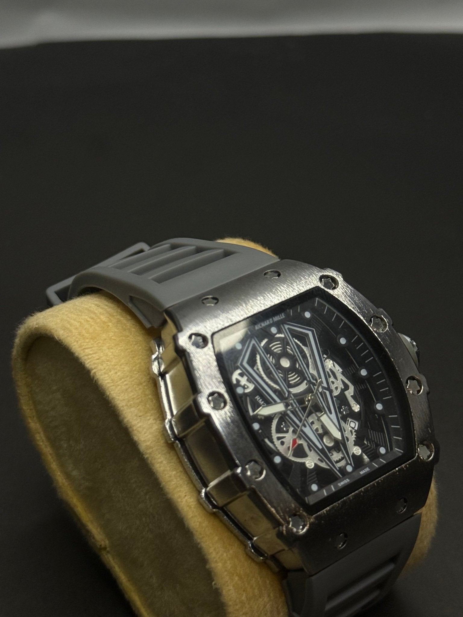 RM Inspired Skeleton Dial Gray Luxury Watch – Premium Edition - sheikhstore