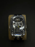 🏎️ Bugatti Chiron Black & Silver Watch – Premium Rubber Strap Edition - sheikhstore