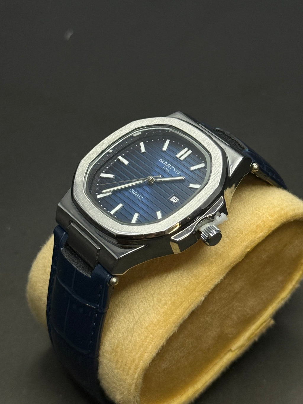 💙 Martyn Blue Edition Leather Strap Watch – Premium Edition - sheikhstore