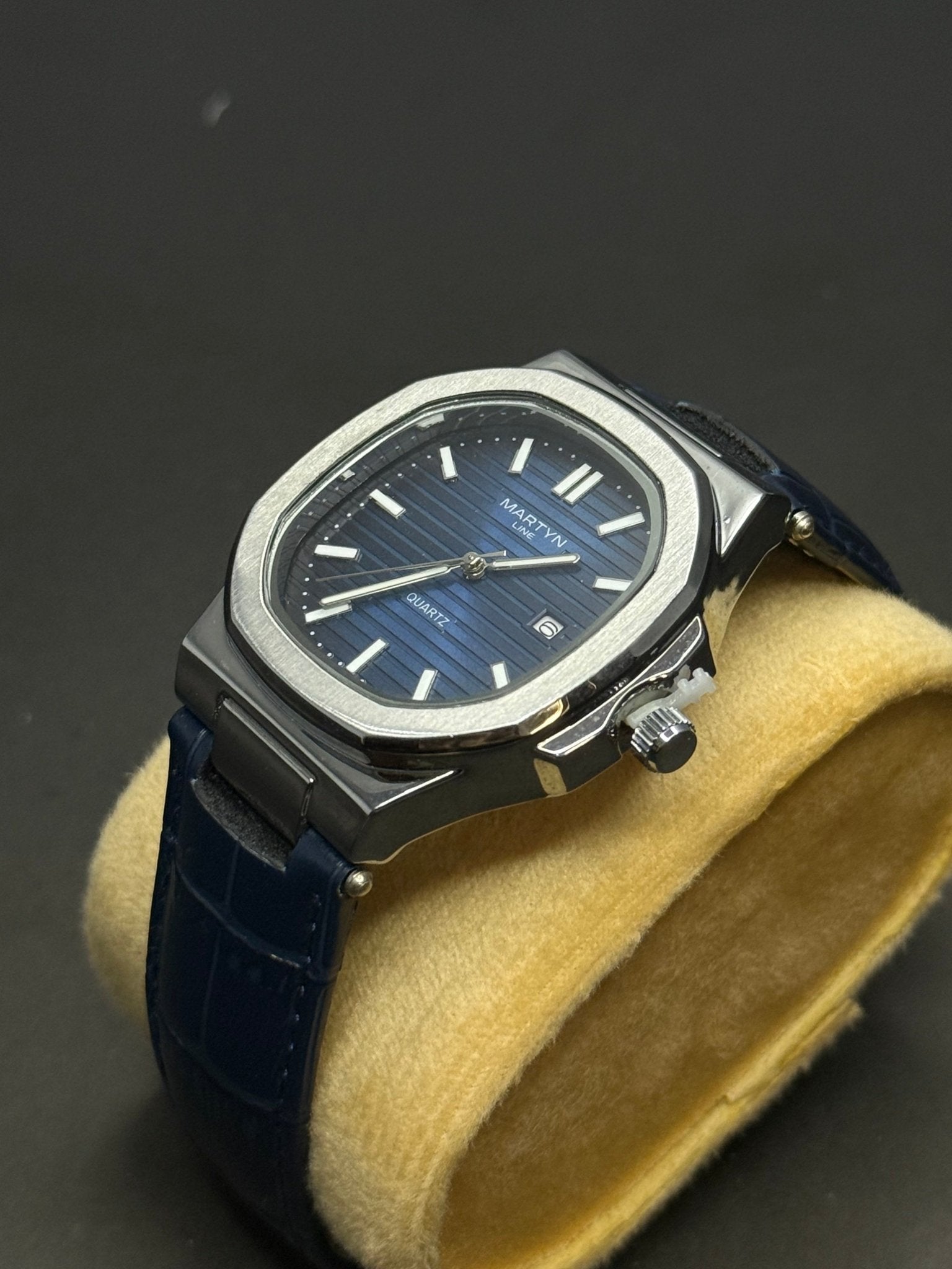 💙 Martyn Blue Edition Leather Strap Watch – Premium Edition - sheikhstore