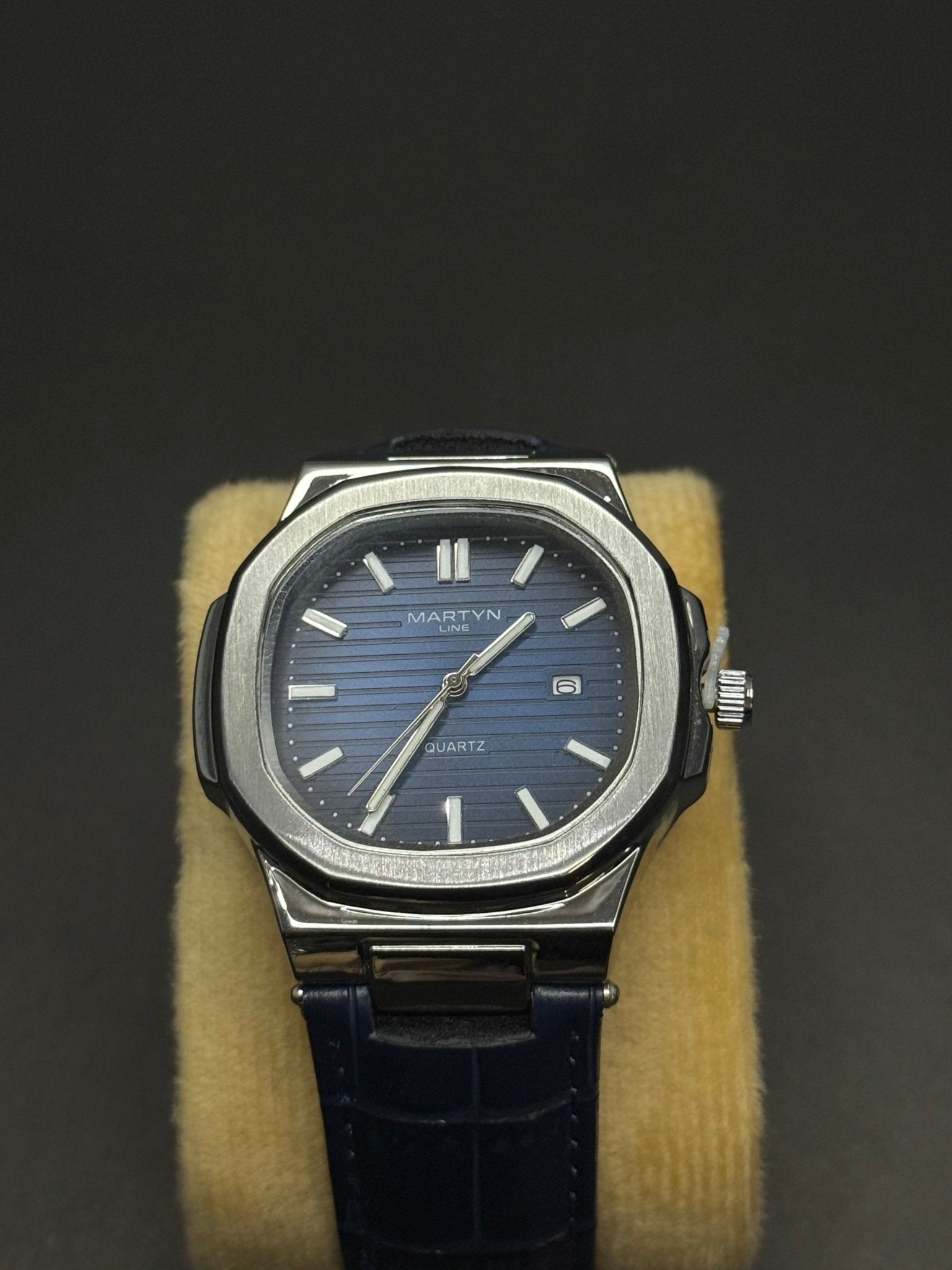 💙 Martyn Blue Edition Leather Strap Watch – Premium Edition - sheikhstore