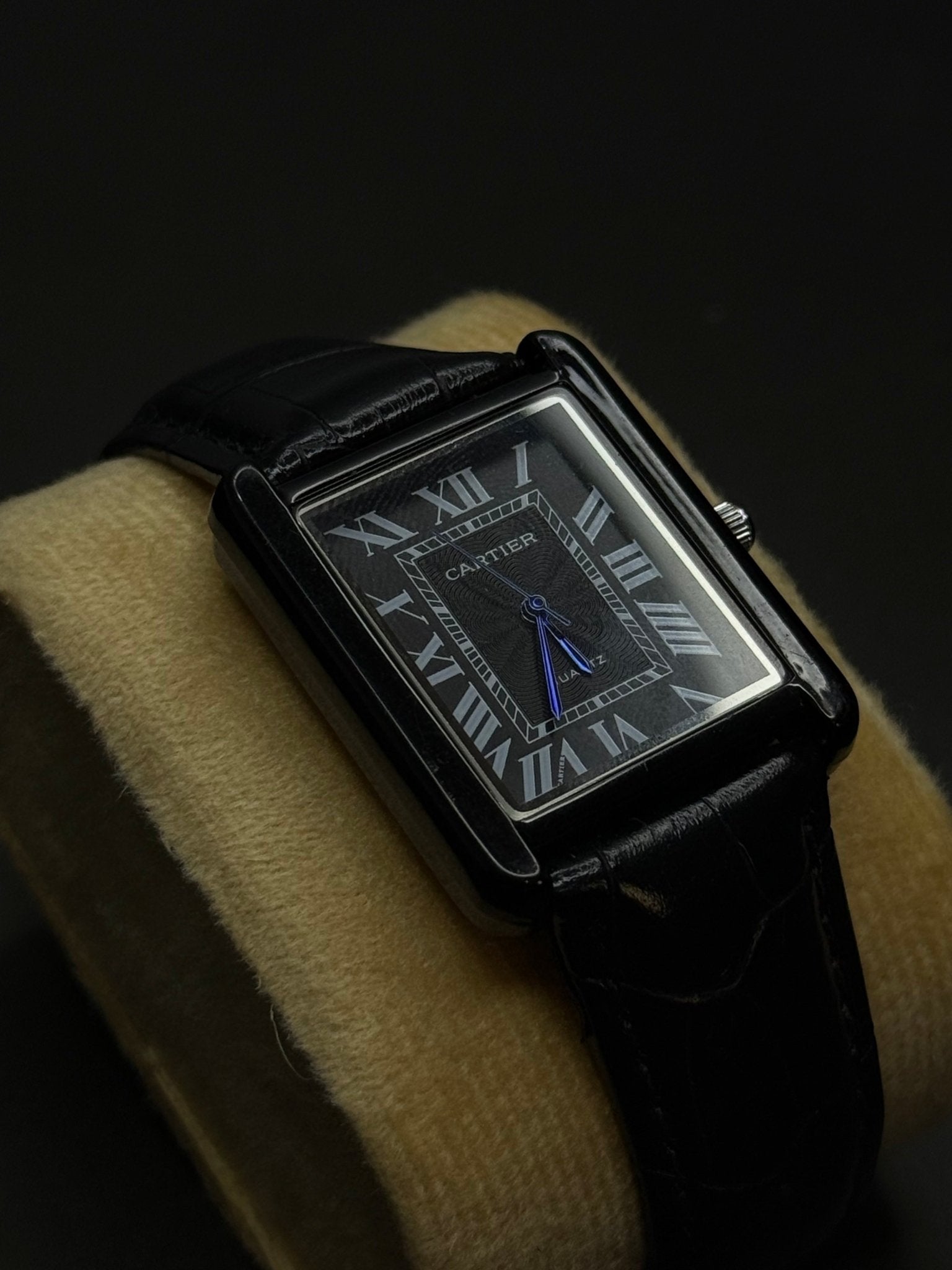 Cartier Black Luxury Watch Leather Straps Old Money – Premium Edition - sheikhstore