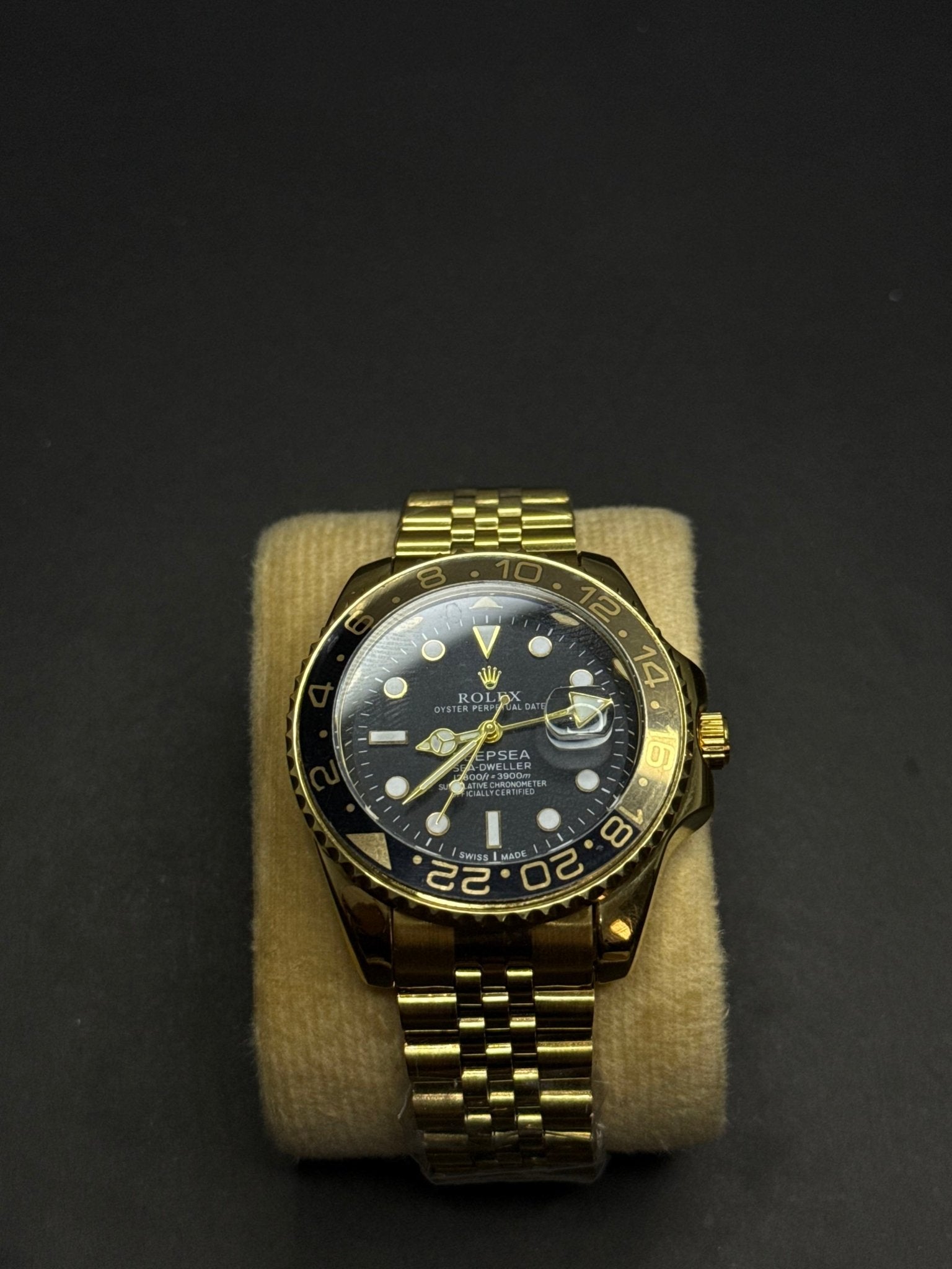🖤💛 Rolex Deep Sea Golden & Black Watch – Premium Edition - sheikhstore