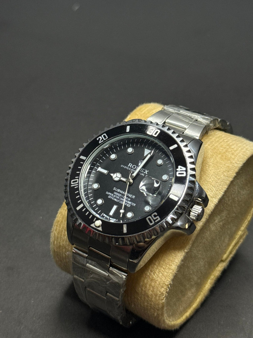 🌊⚫⚪ Rolex Submariner Silver & Black Semi-Automatic Watch – Premium Edition - sheikhstore