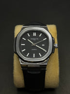 🖤 Martyn Black Leather Strap Watch – Premium Edition - sheikhstore