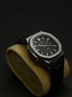 🖤 Martyn Black Leather Strap Watch – Premium Edition - sheikhstore