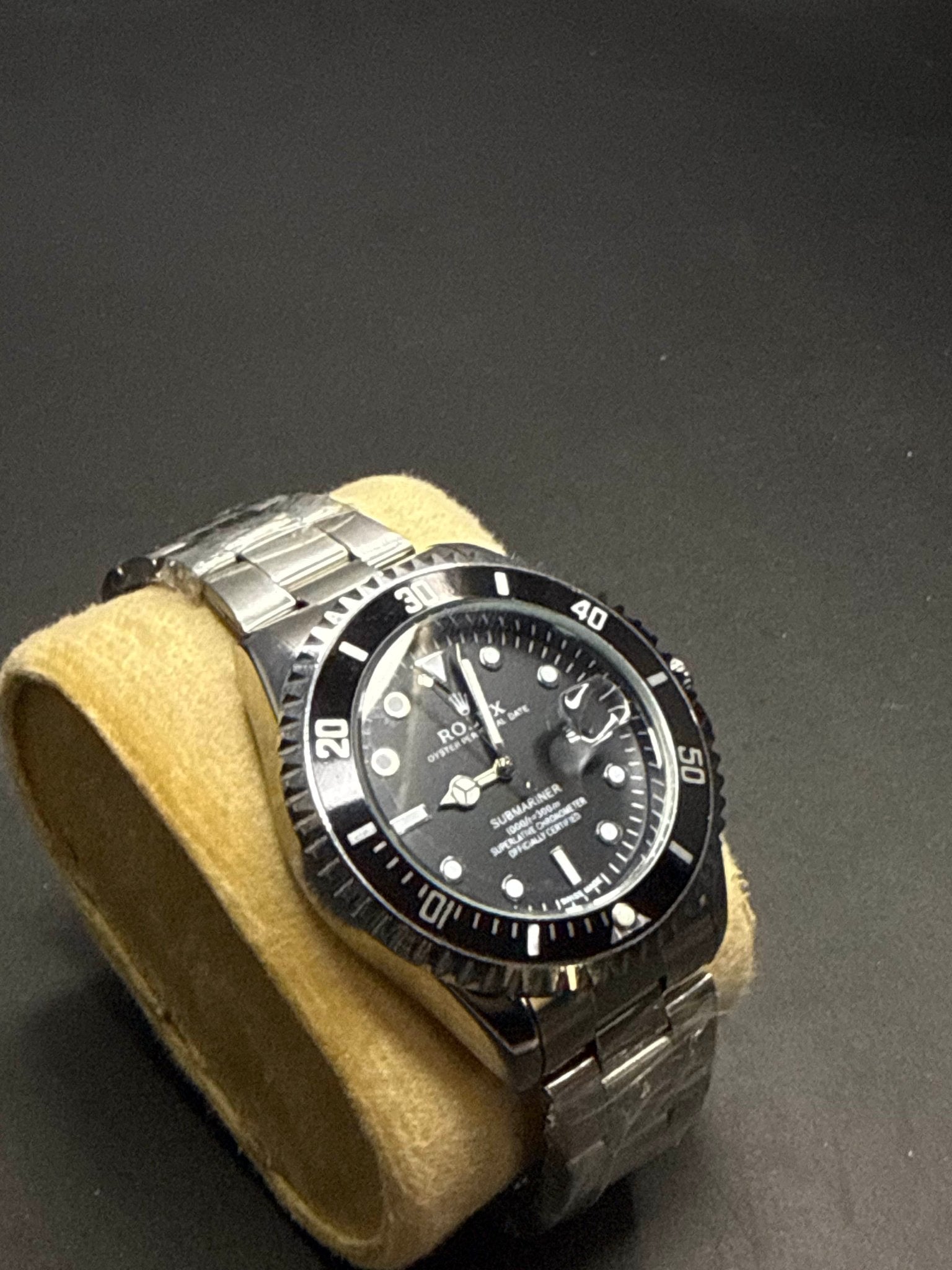 🌊⚫⚪ Rolex Submariner Silver & Black Semi-Automatic Watch – Premium Edition - sheikhstore